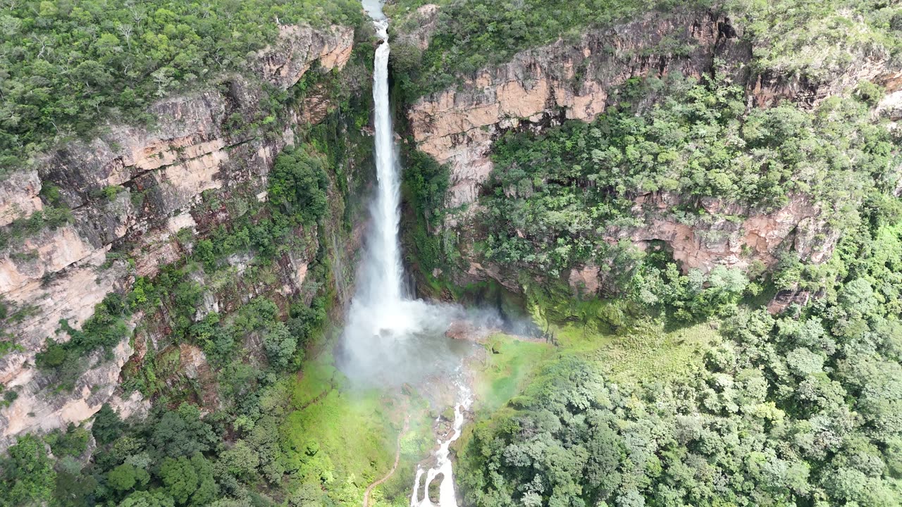Vista aérea do Salto do Itiquira